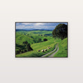Hobbiton Canvas Wall Art | New Zealand Countryside Print, Rolling Hills, Fantasy Decor, Stretched Canvas — hobbit-shire-newzealand-canvas-print.jpg