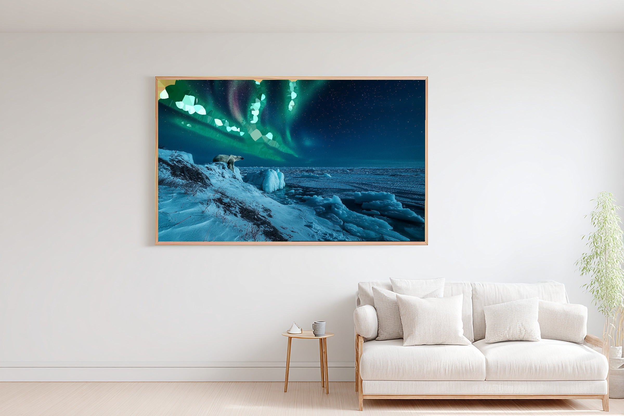 Hand-picked Hudson Bay Polar Aurora Giclée Print — Dreamy Moody Aurora for the Bedroom, Ready-to-Hang Aurora Chaser Next Door Gift — hudson-bay-polar-aurora-bedroom-wall-art.jpg