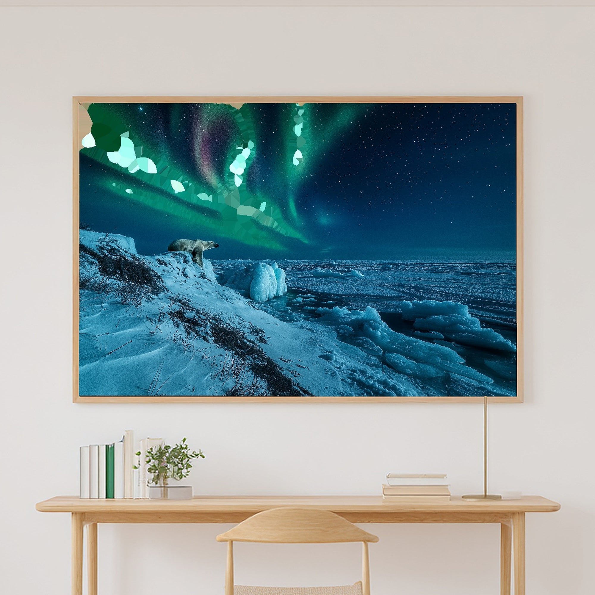 Hand-picked Hudson Bay Polar Aurora Giclée Print — Dreamy Moody Aurora for the Bedroom, Ready-to-Hang Aurora Chaser Next Door Gift — hudson-bay-polar-aurora-canvas-print.jpg