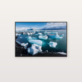 Jökulsárlón Glacier Lagoon Canvas Wall Art | Iceland Ice Print, Nordic Landscape, Dramatic Decor, Stretched Canvas — iceland-glacier-lagoon-canvas-print.jpg