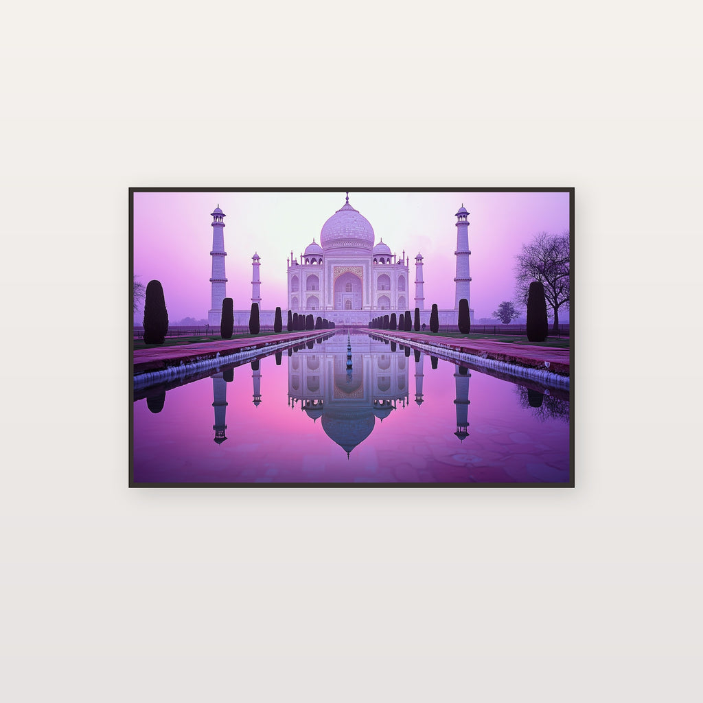 Taj Mahal Canvas Wall Art | India Sunrise Print, Historical Landmark, Asian Decor, Stretched Canvas — india-taj-mahal-canvas-print.jpg