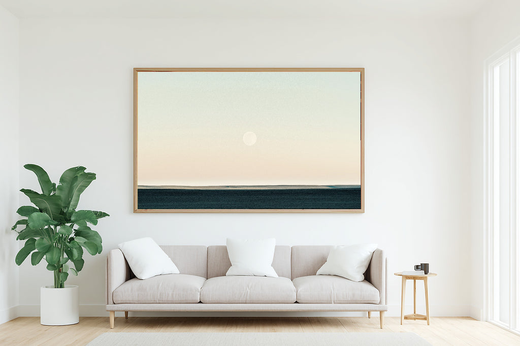 Indigo Moonscape Pale Sky Museum-Quality Canvas, Neutral Brushstroke Canvas Wall Art, Modern Living Room Statement Piece, Gift for Creatives — indigo-moonscape-pale-sky-living-room-wall-art.jpg