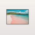 Komodo Pink Beach Canvas Wall Art | Indonesia Tropical Print, Unique Beach Decor, Stretched Canvas — indonesia-komodo-pink-canvas-print.jpg