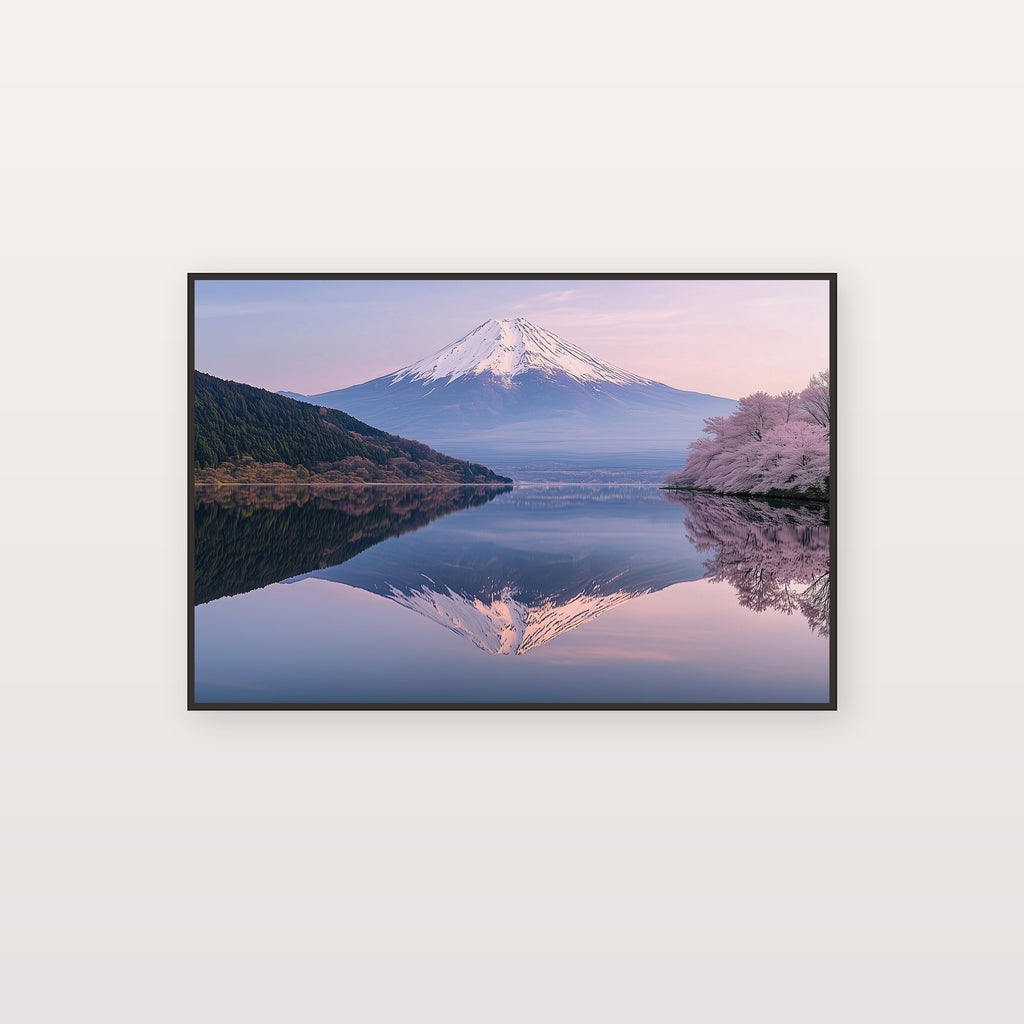 Mount Fuji Canvas Wall Art | Japan Reflection Print, Sacred Mountain Decor, Asian Landscape, Stretched Canvas — japan-fuji-reflection-canvas-print.jpg