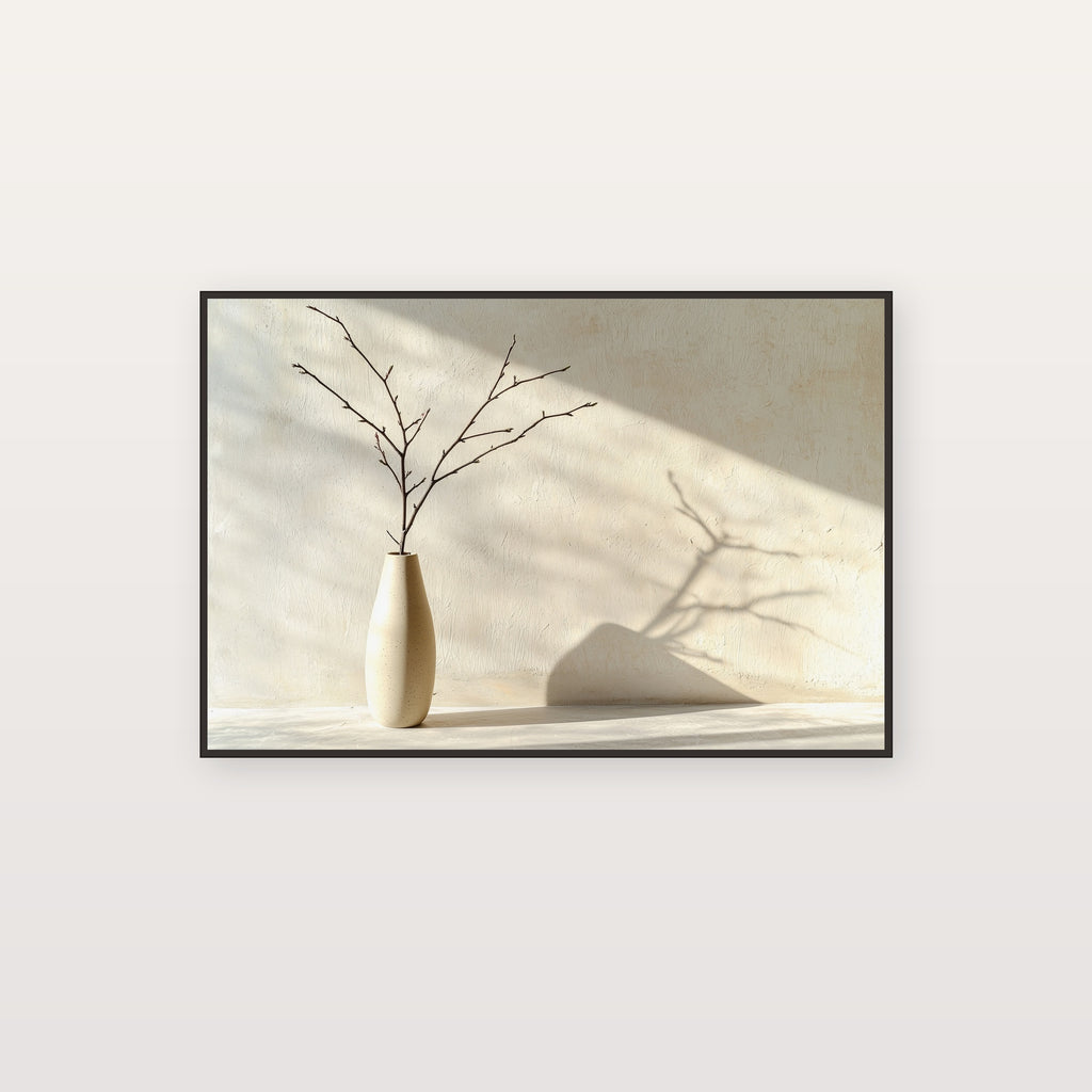 Minimal Branch Canvas Wall Art | Japandi Vase Print, Neutral Decor, Stretched Canvas — japandi-branch-vase-canvas-print.jpg
