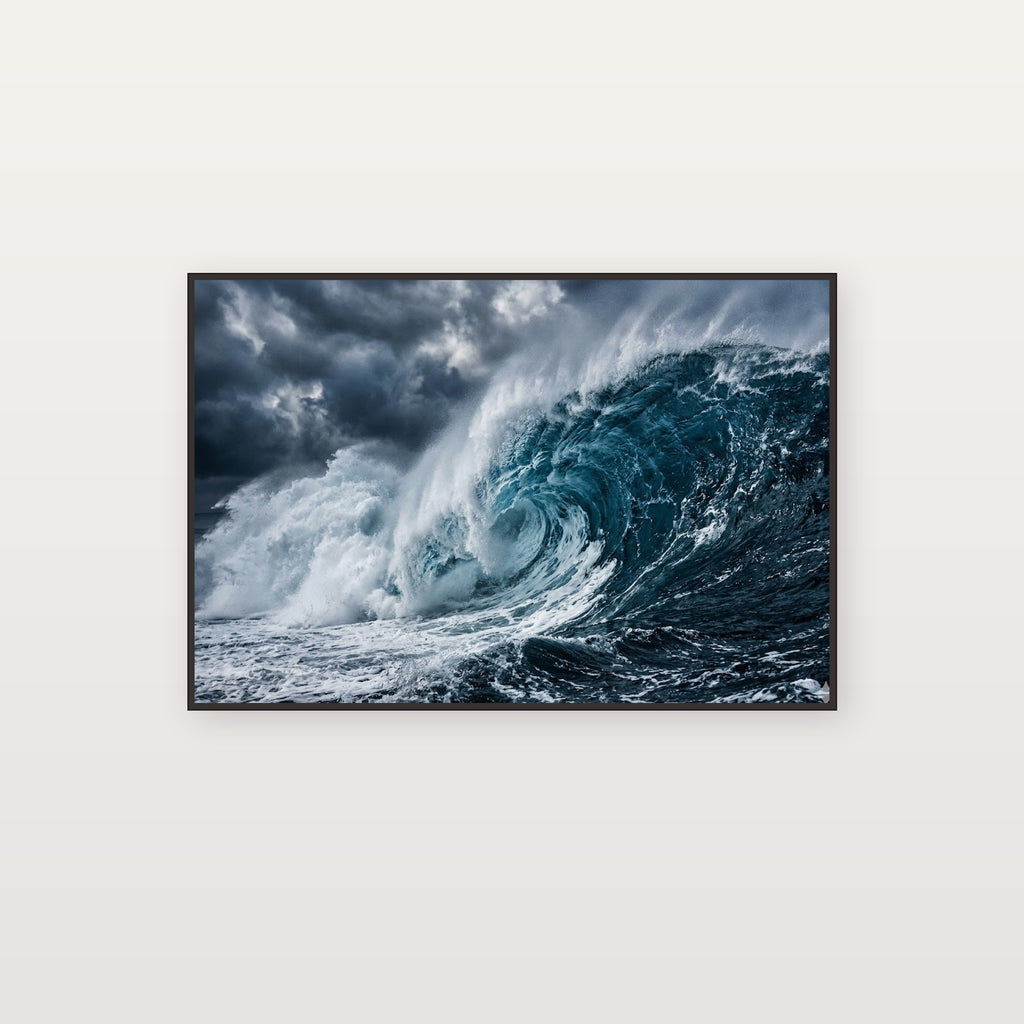Great Wave Canvas Wall Art - Ocean Power Print, Dynamic Water, Japanese Style, Stretched Canvas — japanese wave great canvas print