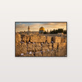Western Wall Canvas Wall Art - Jerusalem Print, Holy City, Sacred Architecture, Stretched Canvas — jerusalem western wall canvas print