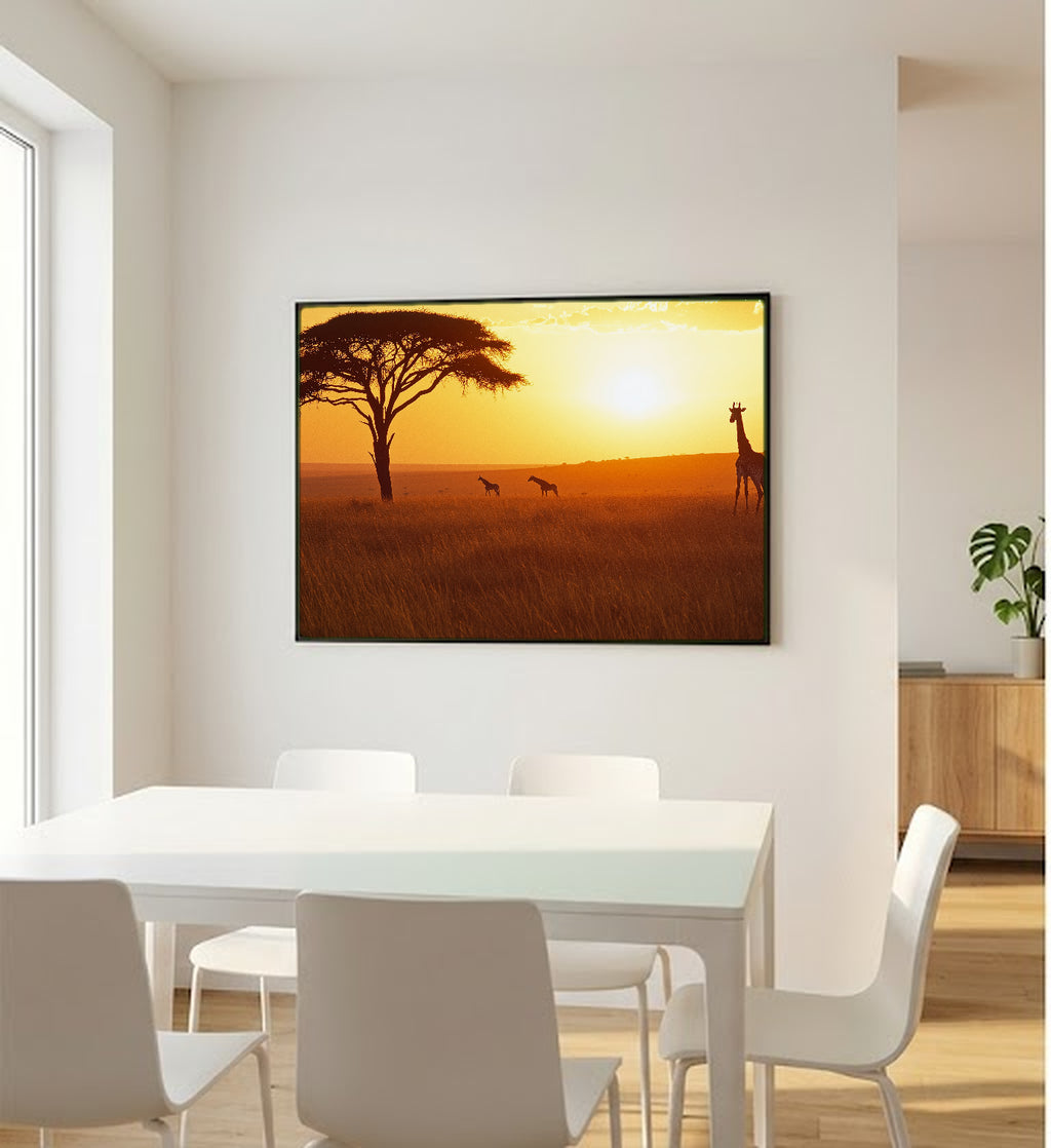 Maasai Mara Canvas Wall Art | Kenya Safari Print, African Savanna, Wildlife Decor, Stretched Canvas — kenya-maasai-mara-bedroom-wall-art.jpg