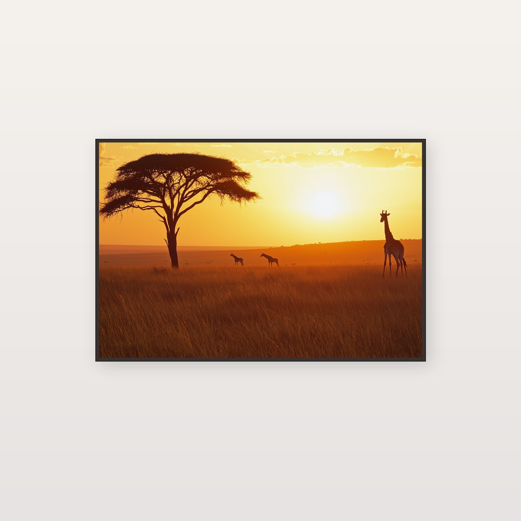 Maasai Mara Canvas Wall Art | Kenya Safari Print, African Savanna, Wildlife Decor, Stretched Canvas — kenya-maasai-mara-canvas-print.jpg
