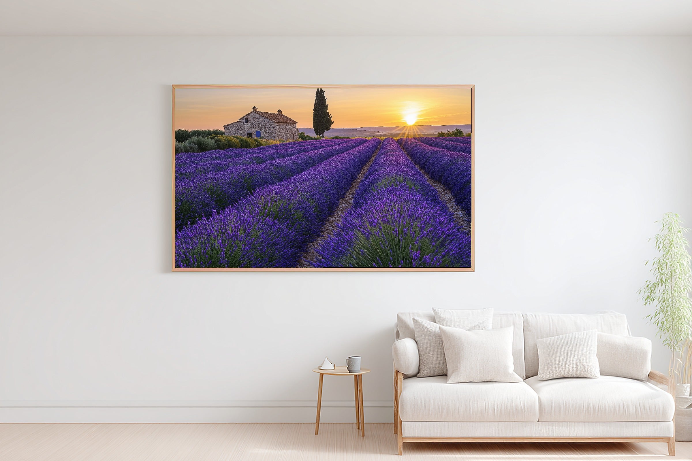 Hand-picked Lavender Provence Sunset Giclée Print — Stunning Romantic Old-World for the Dining Room — lavender-provence-sunset-bedroom-wall-art.jpg