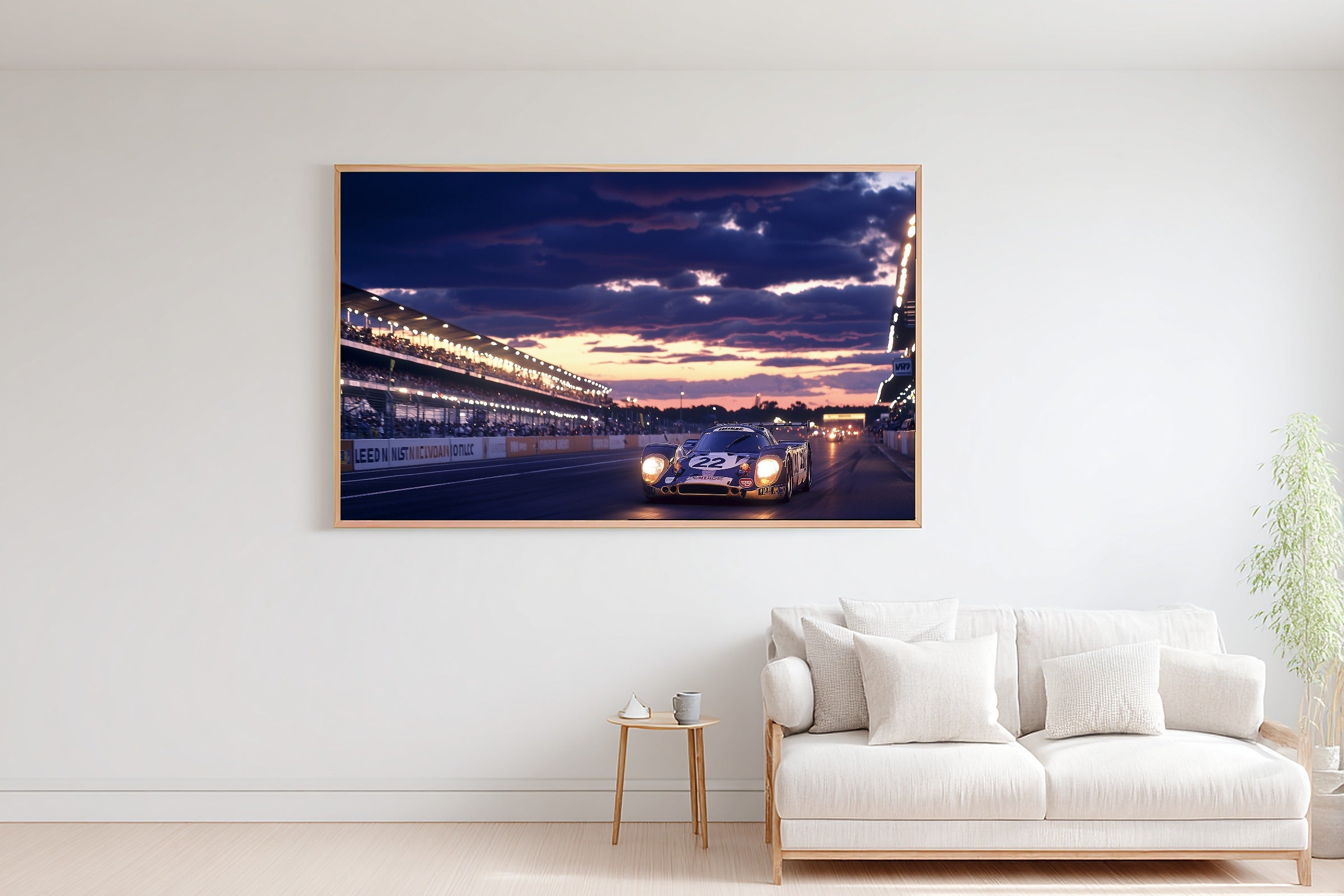 Le Mans 24H Retro Poster Print on Stretched Canvas — Dreamy Warm Gallery for the Living Room, Gift for the Art Lover in Your Life — le-mans-24h-retro-poster-bedroom-wall-art.jpg