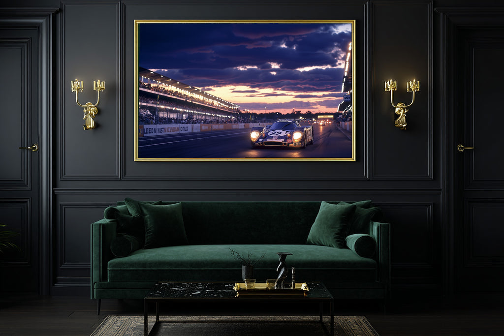 Le Mans 24H Retro Poster Print on Stretched Canvas — Dreamy Warm Gallery for the Living Room, Gift for the Art Lover in Your Life — le-mans-24h-retro-poster-office-wall-art.jpg