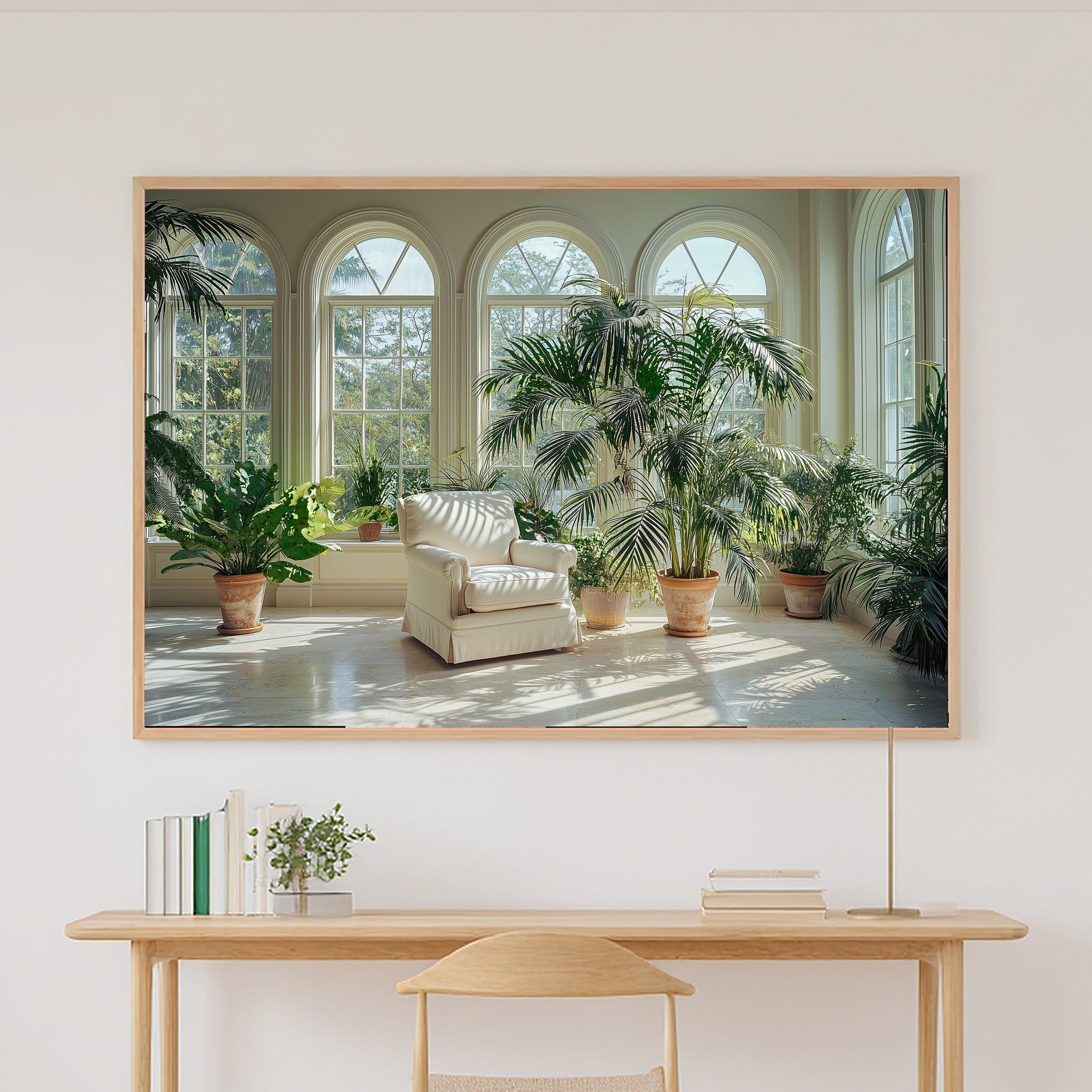 Light Academia Conservatory Plants Museum-Quality Canvas, Vintage Botanical Watercolor Statement Piece, Bedroom Gallery Wall — light-academia-conservatory-plants-canvas-print.jpg