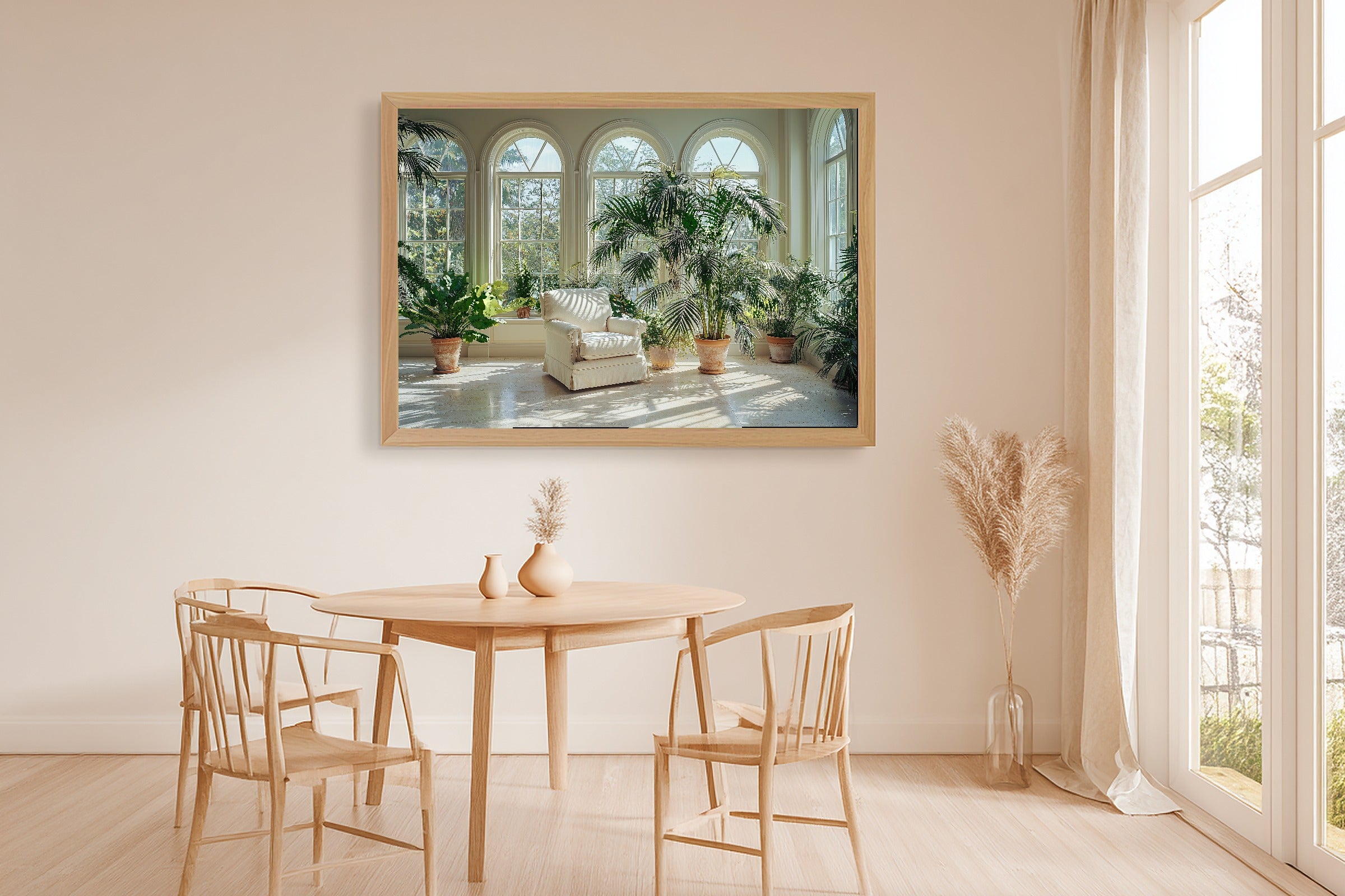 Light Academia Conservatory Plants Museum-Quality Canvas, Vintage Botanical Watercolor Statement Piece, Bedroom Gallery Wall — light-academia-conservatory-plants-dining-room-wall-art.jpg