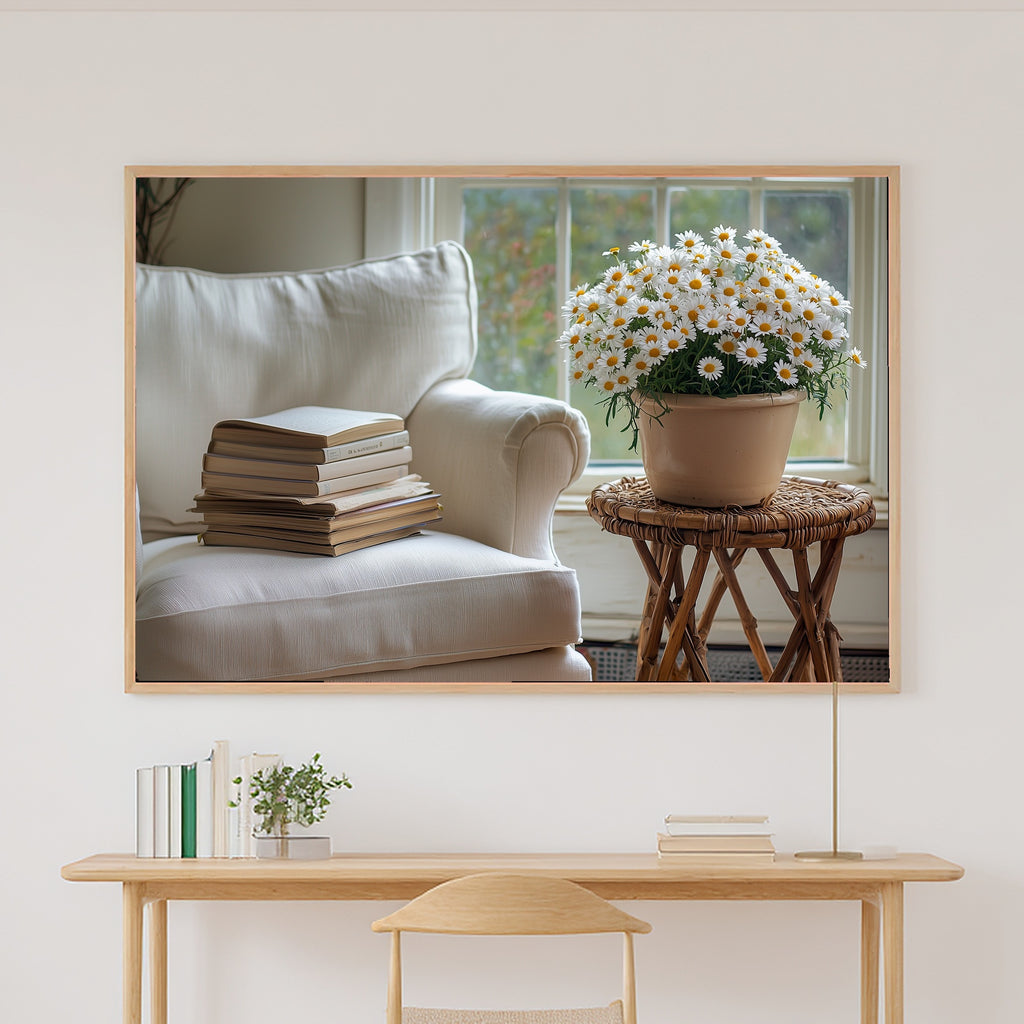 Light Academia Cream Reading Room Canvas Wall Art, Soft Dreamy Glow, Home Office Focal Point, Premium Canvas, Ready to Hang — light-academia-cream-reading-room-canvas-print.jpg