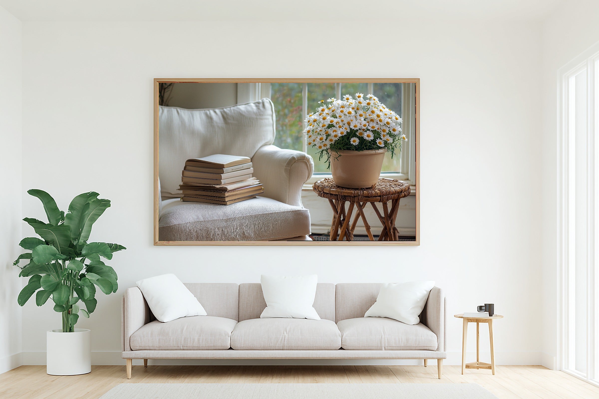 Light Academia Cream Reading Room Canvas Wall Art, Soft Dreamy Glow, Home Office Focal Point, Premium Canvas, Ready to Hang — light-academia-cream-reading-room-living-room-wall-art.jpg