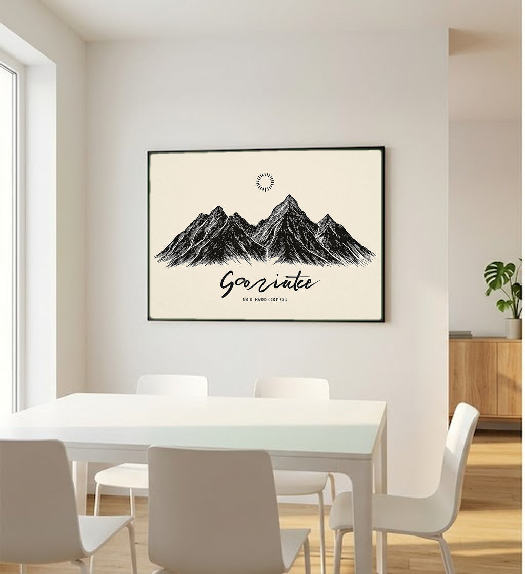 Line Mountain Canvas Wall Art | Go Outside Quote Print, Minimalist Hiking Decor, Stretched Canvas — line-mountain-go-outside-bedroom-wall-art.jpg