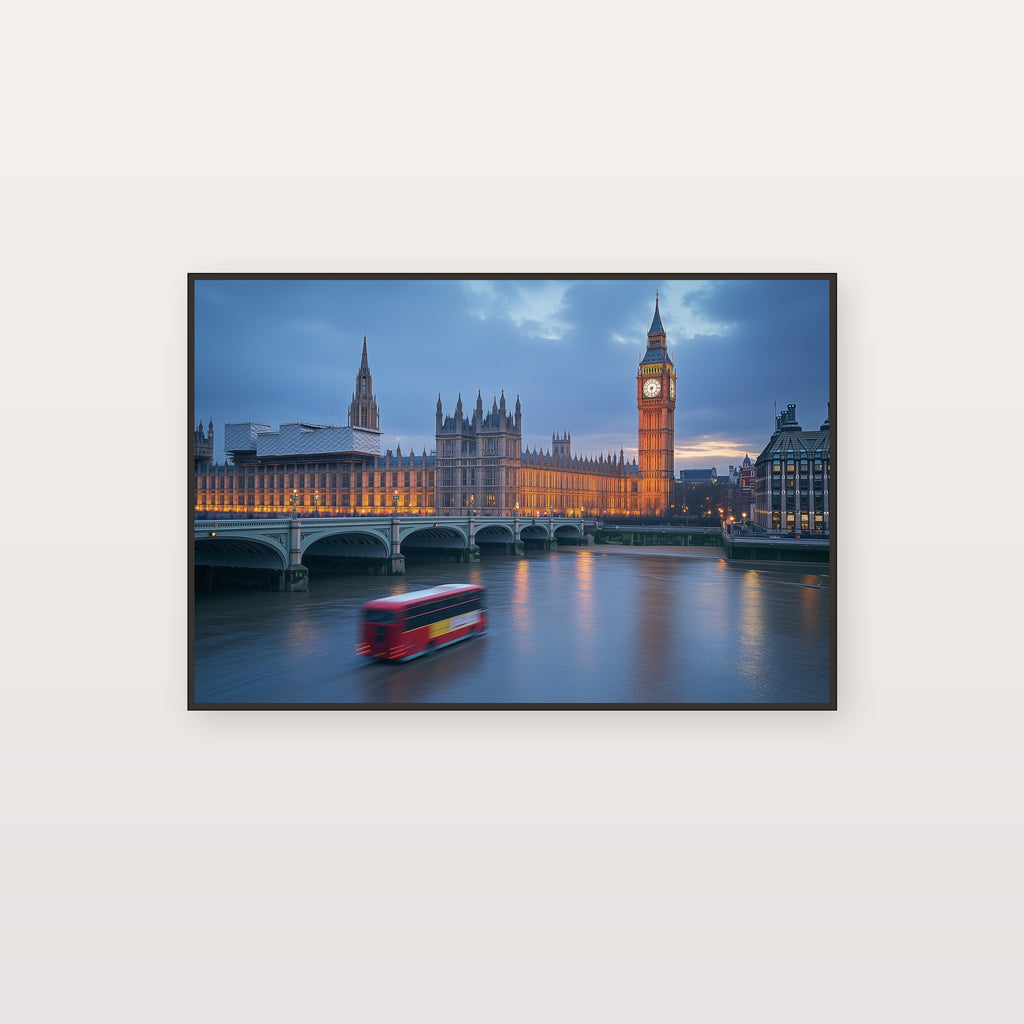 London Big Ben Canvas Wall Art | Thames River Print, UK Cityscape, British Decor, Stretched Canvas — london-big-ben-canvas-print.jpg