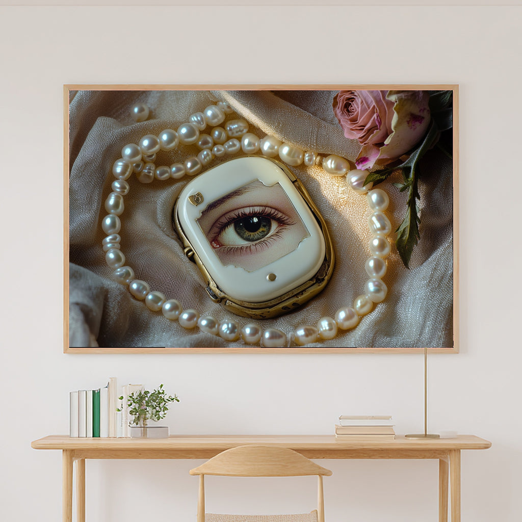 Lovers Eye Ivory Locket Pearls Canvas Print, Soft Dreamy Glow, Bedroom Focal Point, Premium Canvas, Thoughtful Housewarming Gift — lovers-eye-ivory-locket-pearls-canvas-print.jpg