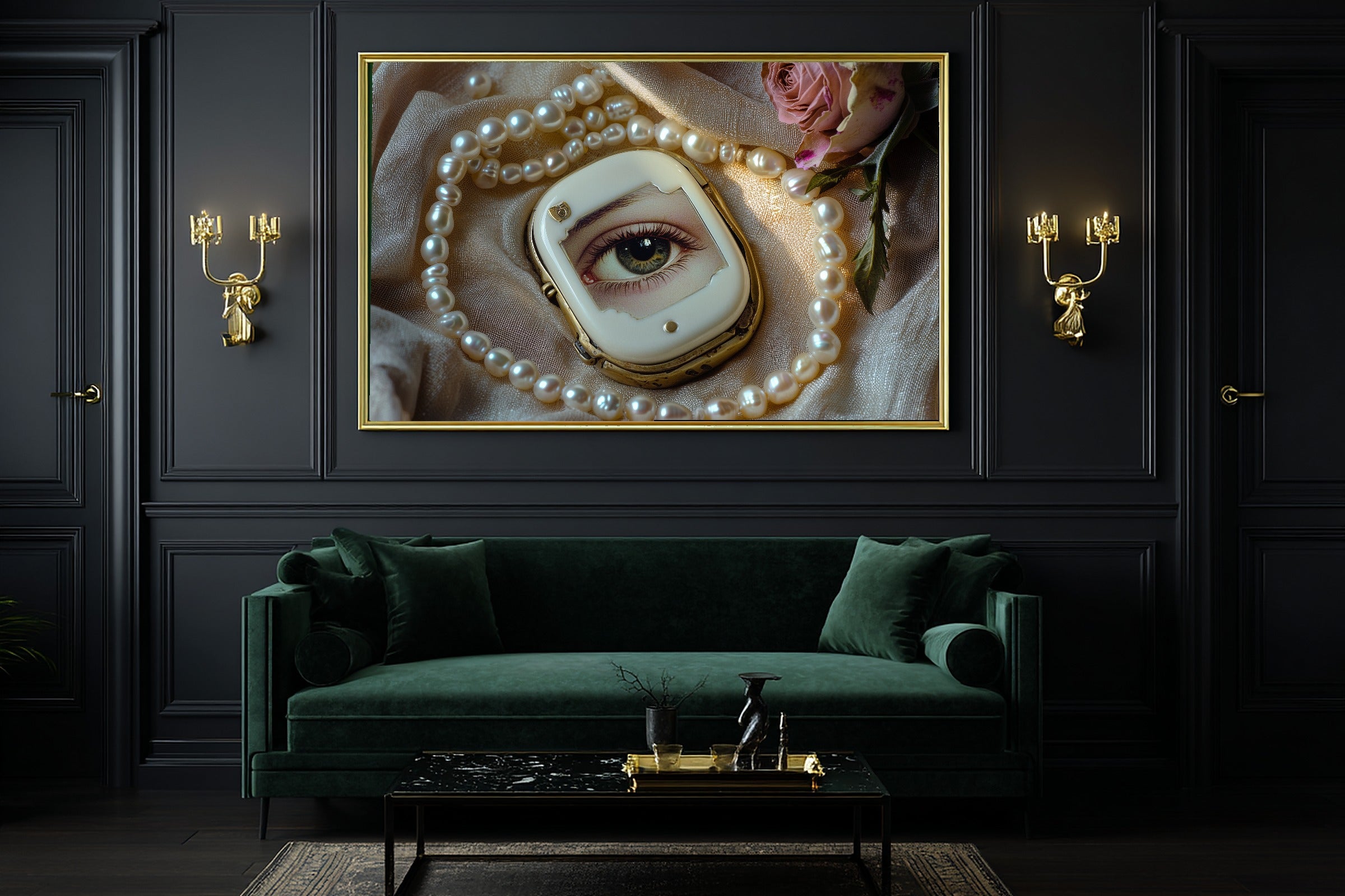 Lovers Eye Ivory Locket Pearls Canvas Print, Soft Dreamy Glow, Bedroom Focal Point, Premium Canvas, Thoughtful Housewarming Gift — lovers-eye-ivory-locket-pearls-office-wall-art.jpg