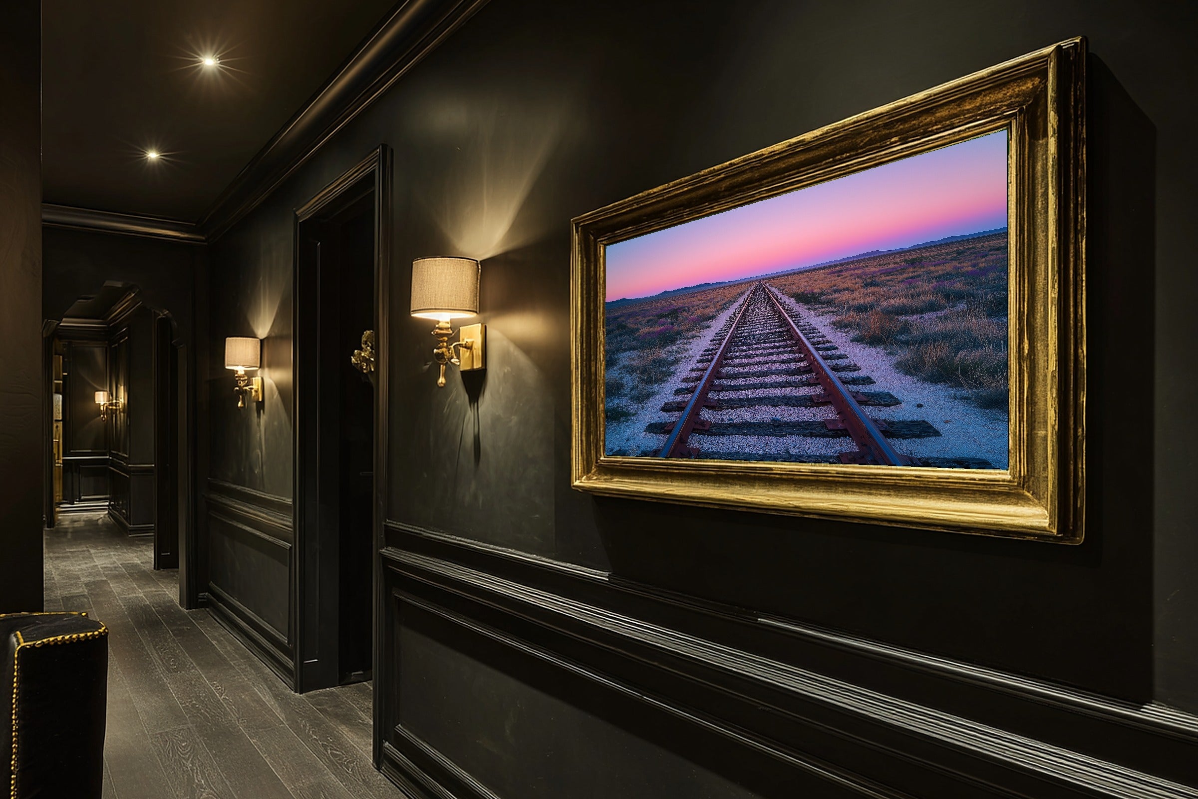 Hand-picked Marfa Tx Painterly Desert Giclée Print — Soulful Dreamy Timeless for the Living Room, Ready-to-Hang Art Lover in Your Life Gift — marfa-tx-painterly-desert-hallway-wall-art.jpg