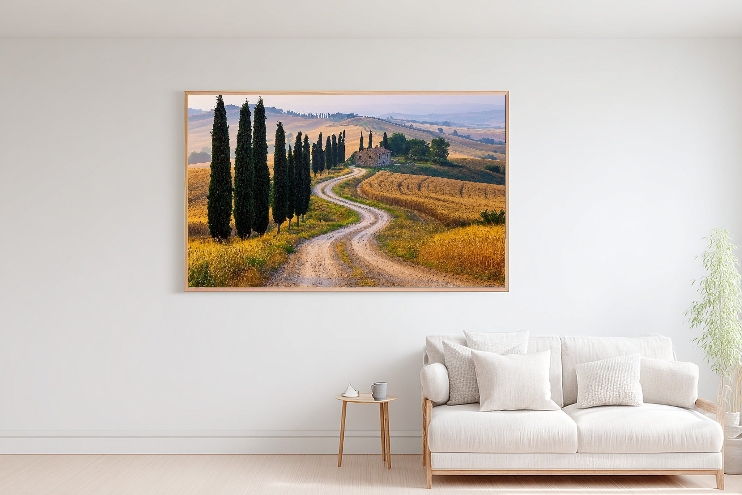 Romantic Old-World Mediterranean Cypress Lane Val Dorcia Art Print, Timeless Decor for the Dining Room — mediterranean-cypress-lane-val-dorcia-bedroom-wall-art.jpg