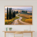 Romantic Old-World Mediterranean Cypress Lane Val Dorcia Art Print, Timeless Decor for the Dining Room — mediterranean-cypress-lane-val-dorcia-canvas-print.jpg