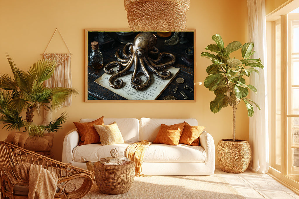 Mediterranean Malta Blue Lagoon Dreamy Tropical Wall Art, Stunning Print for the Sunroom, Stretched Canvas Gift for the Island-Loving Friend — mediterranean-malta-blue-lagoon-room-5-wall-art.jpg