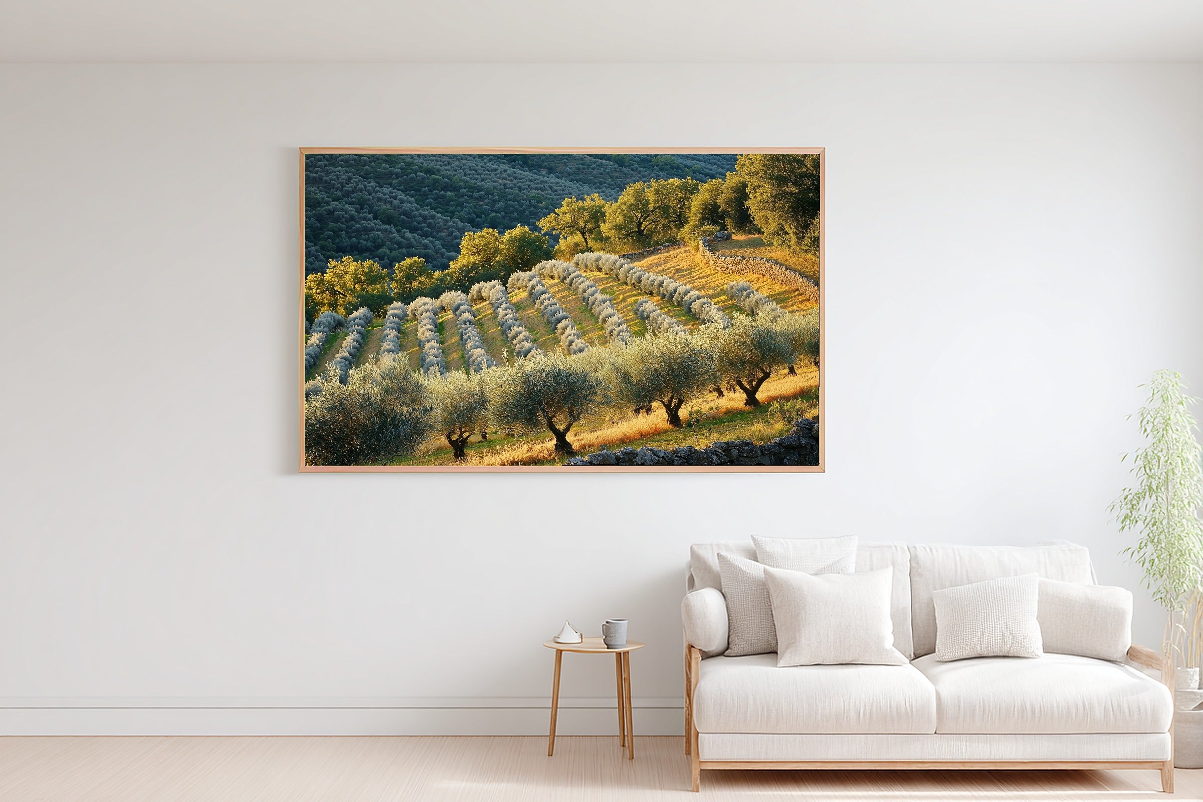 Cozy Cottage Mediterranean Olive Grove Canvas Wall Art — Sunlit Old-World Print for the Dining Room — mediterranean-olive-grove-bedroom-wall-art.jpg