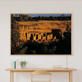Golden-Hour Mesa Verde Retro Poster — Dramatic Wilderness Wall Art, Warm Cabin Decor, Stretched Canvas, Ready to Hang — mesa-verde-retro-poster-canvas-print.jpg