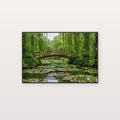 Water Lily Pond Canvas Wall Art - Japanese Bridge Print, Garden Art, Impressionist Decor, Stretched Canvas — monet garden giverny canvas print