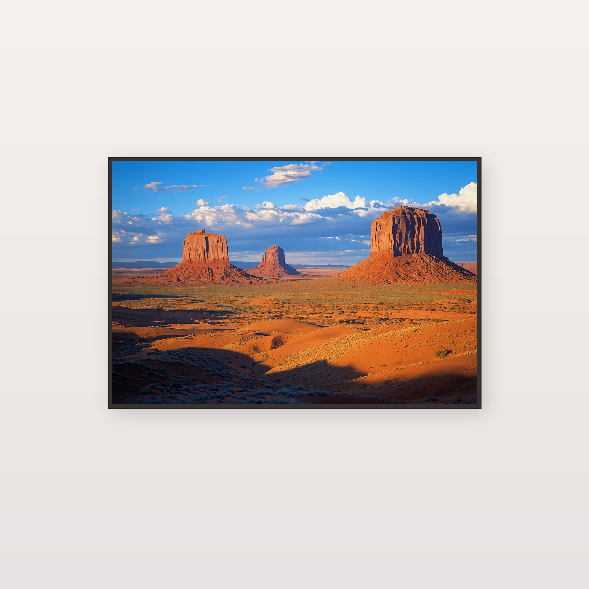 Monument Valley Canvas Wall Art | Arizona Utah Print, Red Buttes, Native American Decor, Stretched Canvas — monument-valley-buttes-canvas-print.jpg