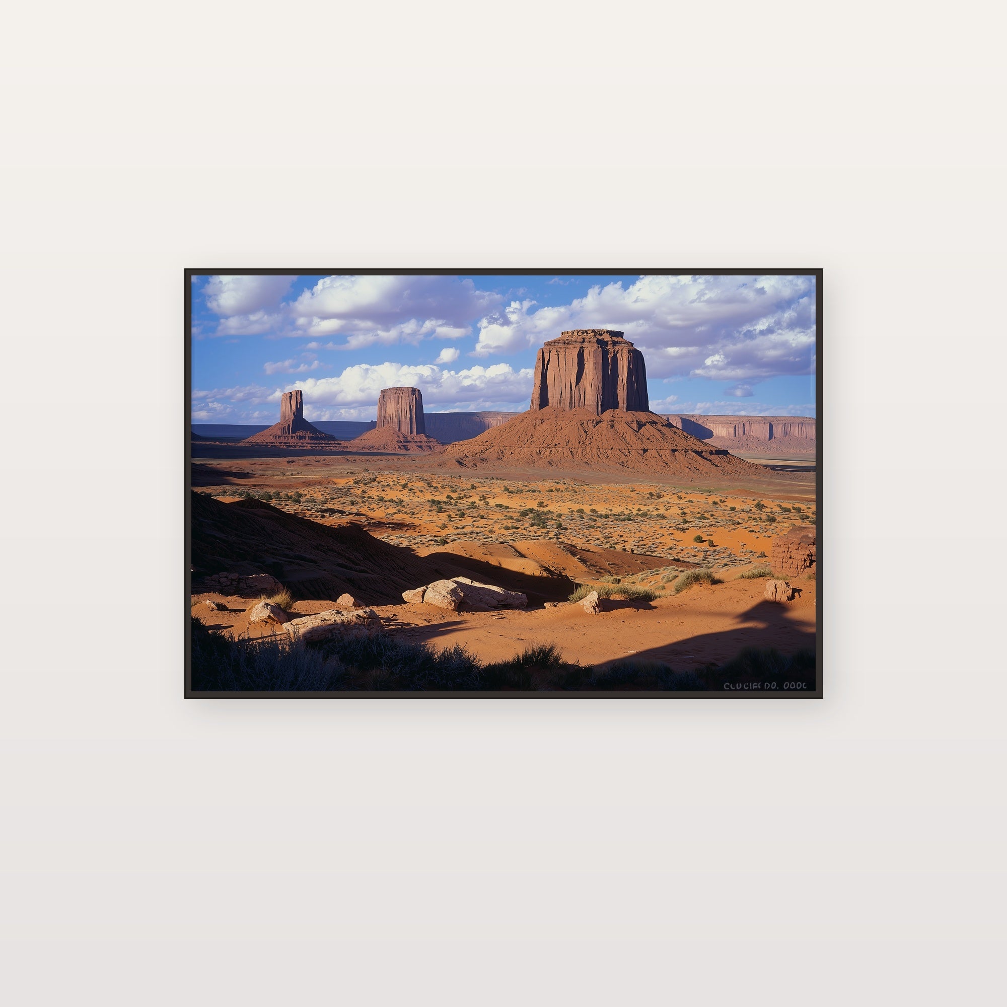 Monument Valley Canvas Wall Art | Vintage Travel Poster Print, Southwest Decor, Stretched Canvas — monument-valley-vintage-poster-canvas-print.jpg