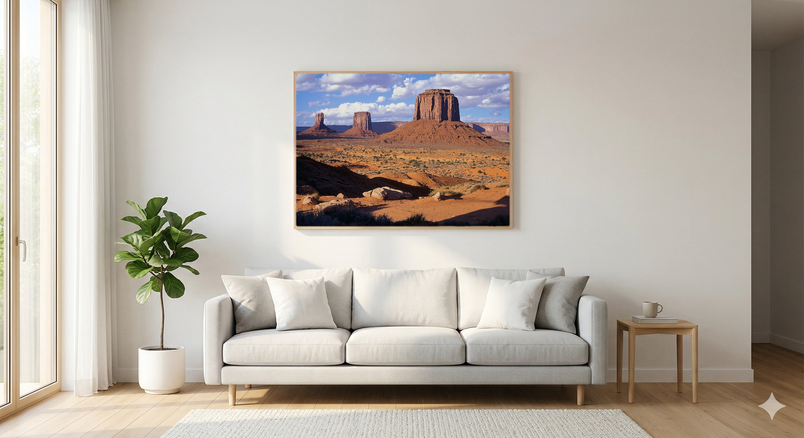 Monument Valley Canvas Wall Art | Vintage Travel Poster Print, Southwest Decor, Stretched Canvas — monument-valley-vintage-poster-living-room-wall-art.jpg