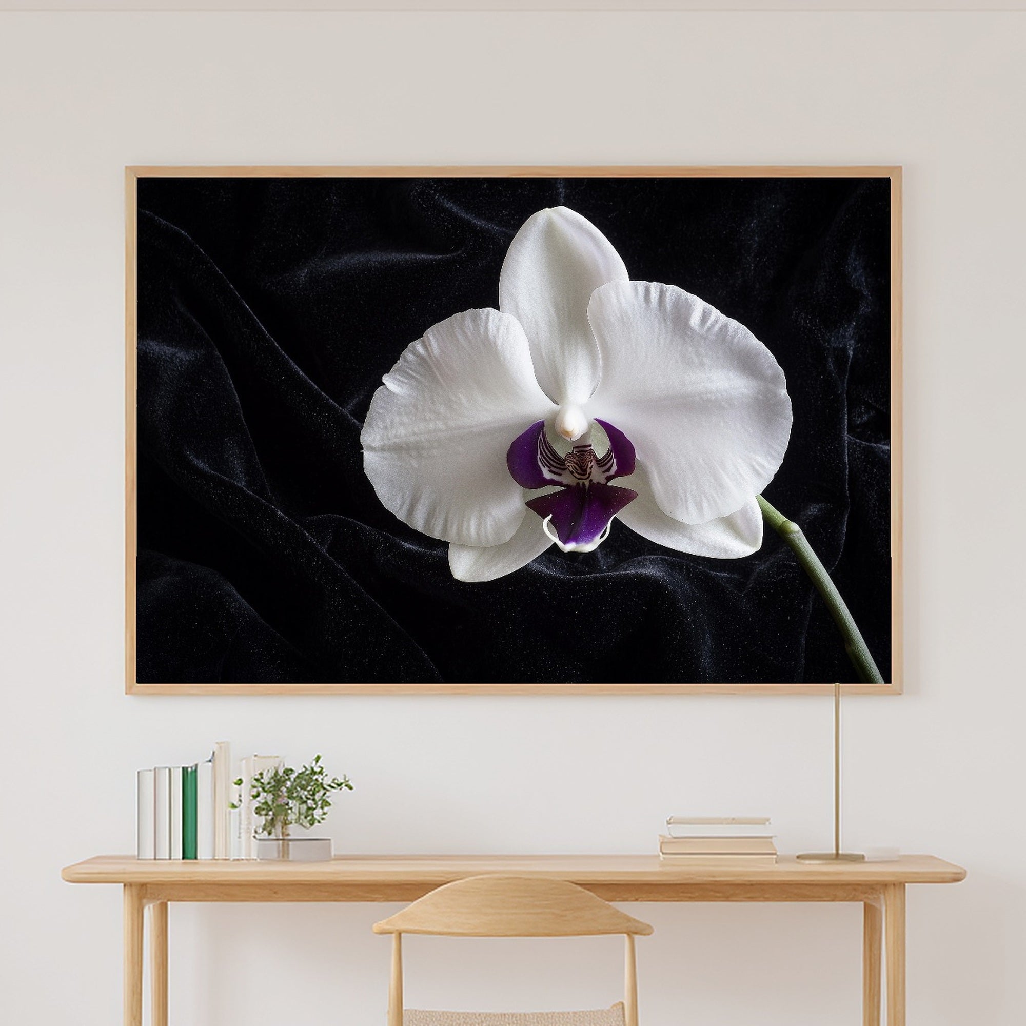 Hand-picked Moody Orchid Single Giclée Print — Dreamy Misty Bamboo for the Meditation Room, Ready-to-Hang Zen Seeker You Love Gift — moody-orchid-single-canvas-print.jpg