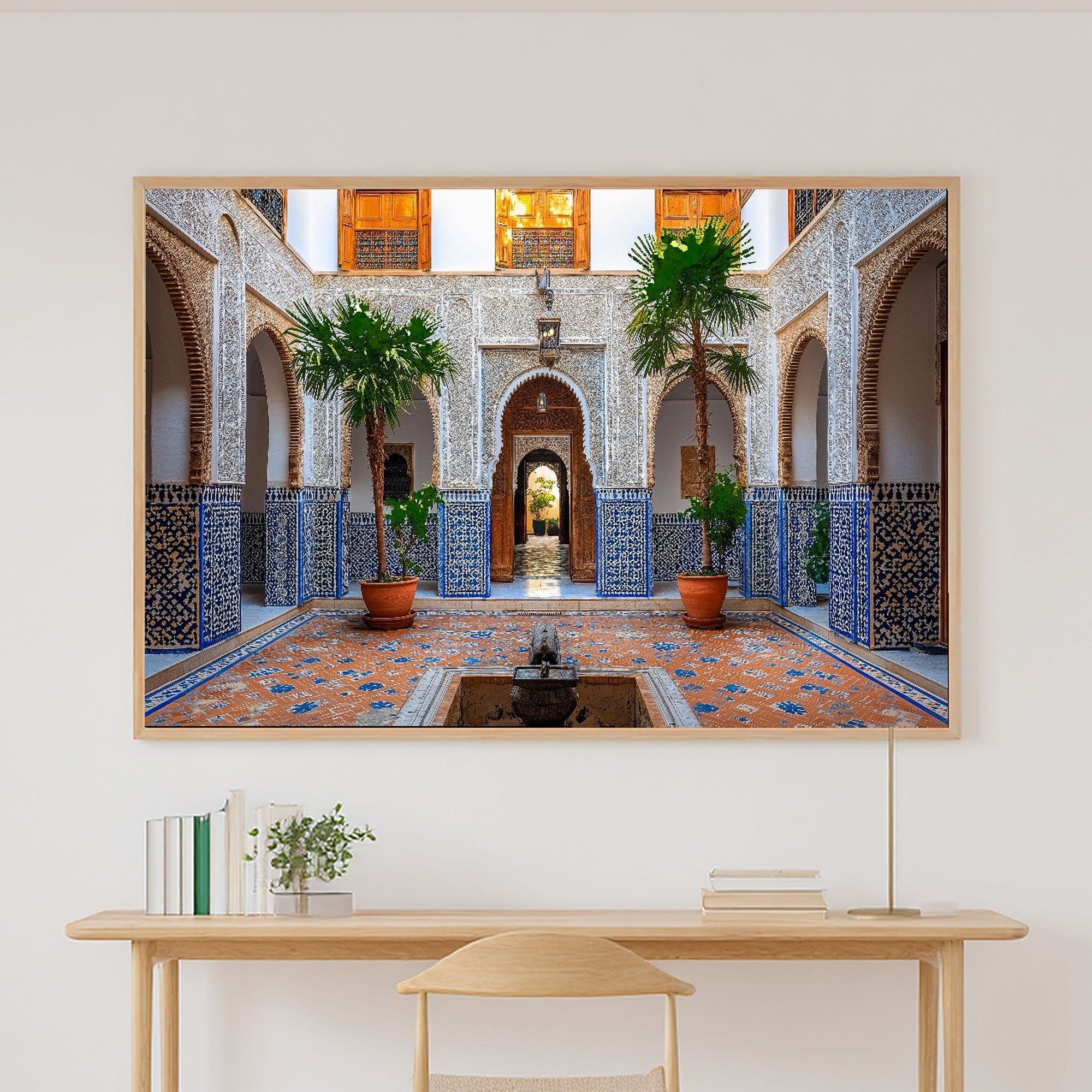 A Dreamy Moroccan Arches Marrakech Soft Painterly Print — Heartfelt Wall Art for the Living Room, Giclée on Canvas — moroccan-arches-marrakech-canvas-print.jpg