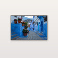 Chefchaouen Canvas Wall Art | Morocco Blue City Print, African Village, Travel Decor, Stretched Canvas — morocco-chefchaouen-canvas-print.jpg