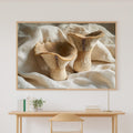 Dreamy Timeless Mushroom Foraging Neutral Art Print — Quiet Decor for the Living Room, Stretched Canvas the Art Lover in Your Life Will Love — mushroom-foraging-neutral-canvas-print.jpg