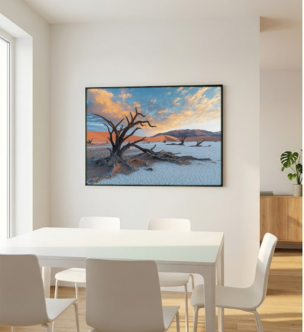 Sossusvlei Canvas Wall Art | Namibia Red Dunes Print, African Desert, Landscape Decor, Stretched Canvas — namibia-sossusvlei-bedroom-wall-art.jpg