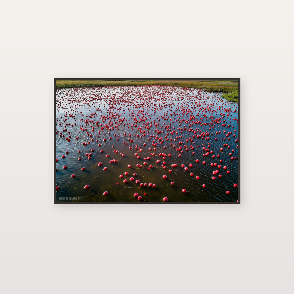 Nantucket Cranberry Bog Canvas Wall Art | Autumn Harvest Print, New England Coastal Decor, Stretched Canvas — nantucket-cranberry-bog-canvas-print.jpg