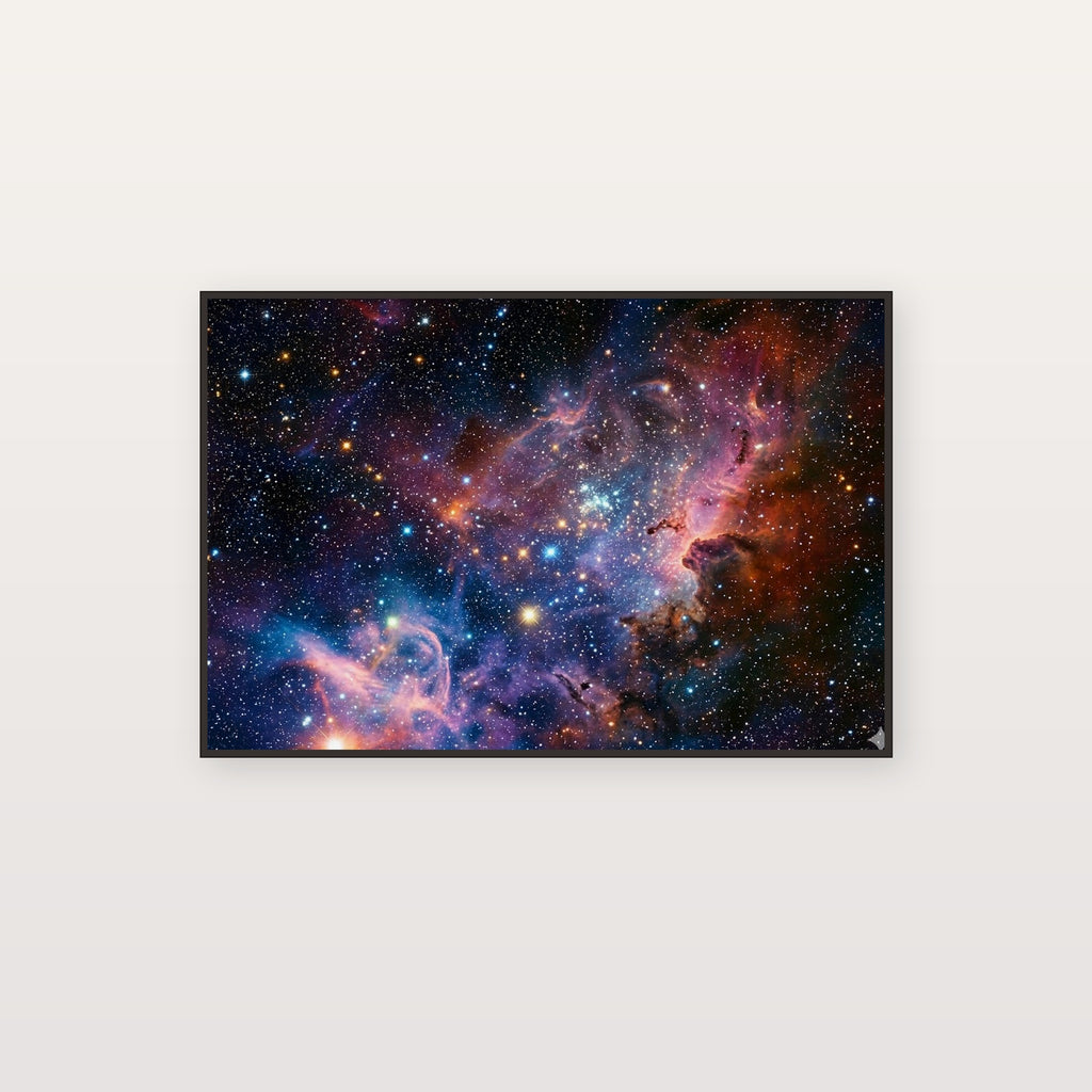 Deep Space Nebula Canvas Wall Art - Galaxy Print, Cosmic Art, Universe Decor, Stretched Canvas — nebula space deep canvas print