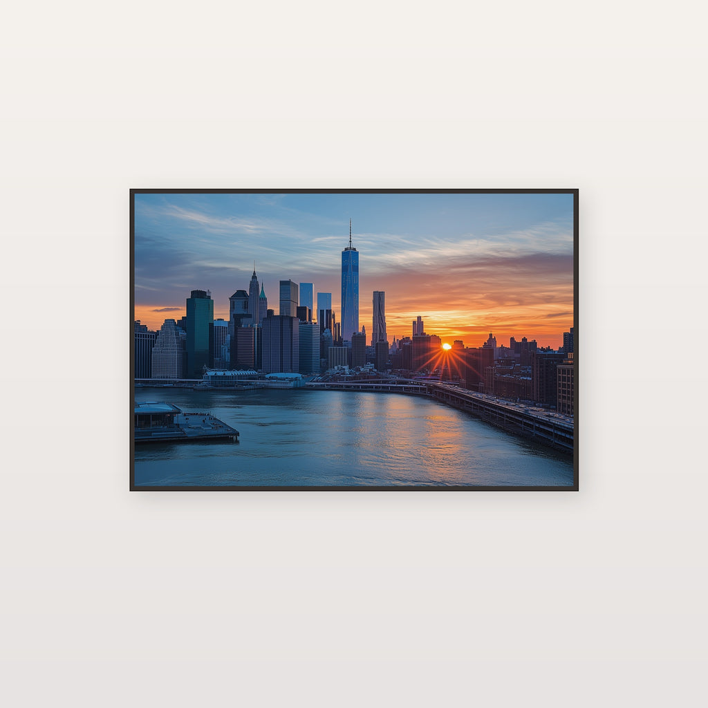 New York Skyline Canvas Wall Art | NYC Manhattan Print, City Decor, Urban Art, Stretched Canvas — new-york-skyline-canvas-print.jpg