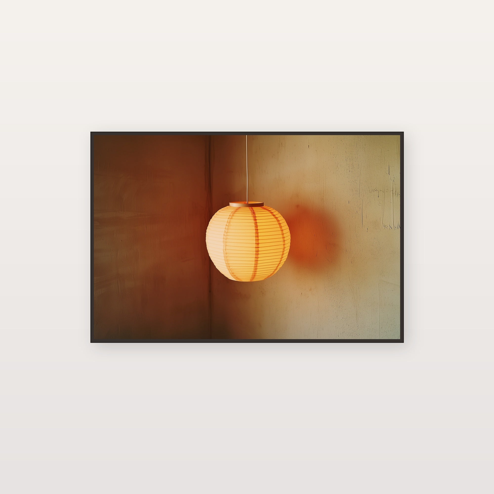 Paper Lantern Canvas Wall Art | Noguchi Soft Light Print, Japandi Decor, Stretched Canvas — noguchi-lantern-soft-canvas-print.jpg