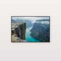 Preikestolen Canvas Wall Art | Norway Cliff Print, Dramatic Fjord, Adventure Decor, Stretched Canvas — norway-preikestolen-cliff-canvas-print.jpg