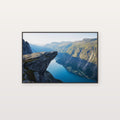 Trolltunga Canvas Wall Art | Norway Cliff Rock Print, Nordic Landscape, Dramatic Decor, Stretched Canvas — norway-trolltunga-canvas-print.jpg