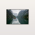 Norwegian Fjord Canvas Wall Art - Calm Water Print, Nordic Landscape, Scandinavia Decor, Stretched Canvas — norwegian fjord calm canvas print