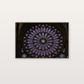 Rose Window Canvas Wall Art - Gothic Cathedral Print, Sacred Architecture, Church Decor, Stretched Canvas — notre dame rose window canvas print