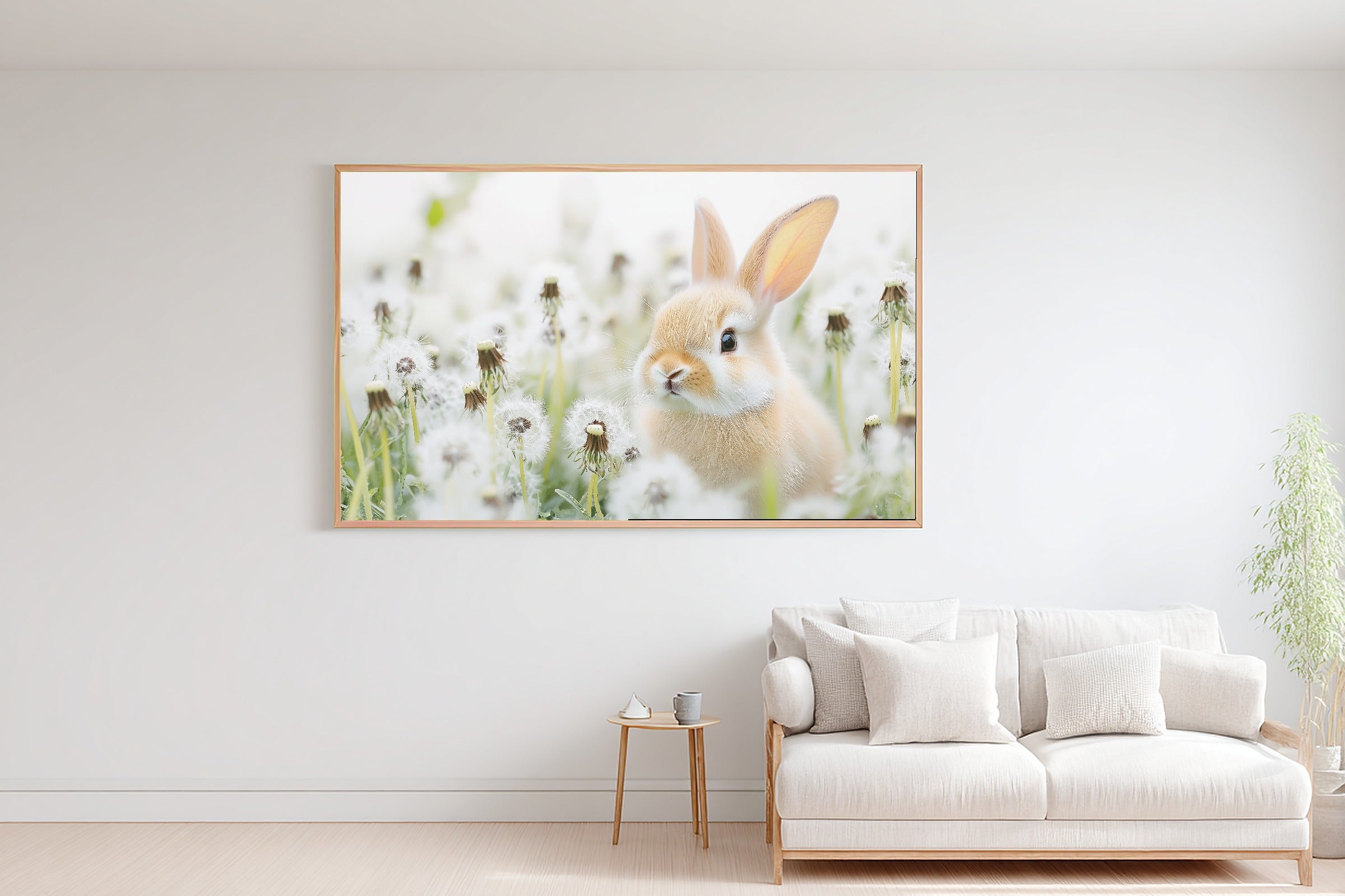 Hand-picked Nursery Bunny Dandelion Meadow Giclée Print, Warm Heartfelt Pet for the Living Room, Ready-to-Hang Pet Lover in Your Life Gift — nursery-bunny-dandelion-meadow-bedroom-wall-art.jpg