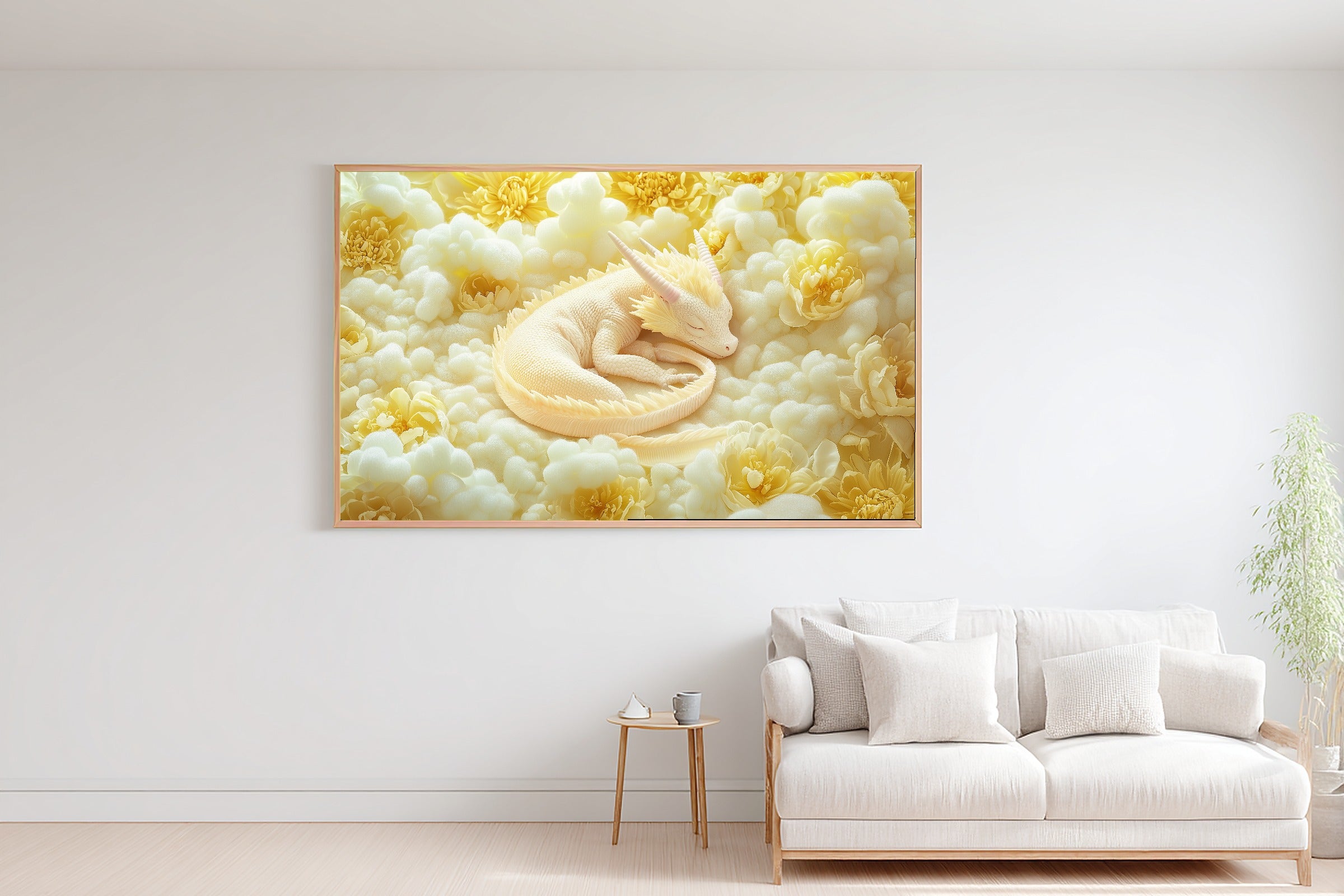 Nursery Dragon Cloud Garden Canvas Wall Art, Floral Cottagecore Art Home Decor, Cottage Kitchen Centerpiece, Ready to Hang — nursery-dragon-cloud-garden-bedroom-wall-art.jpg