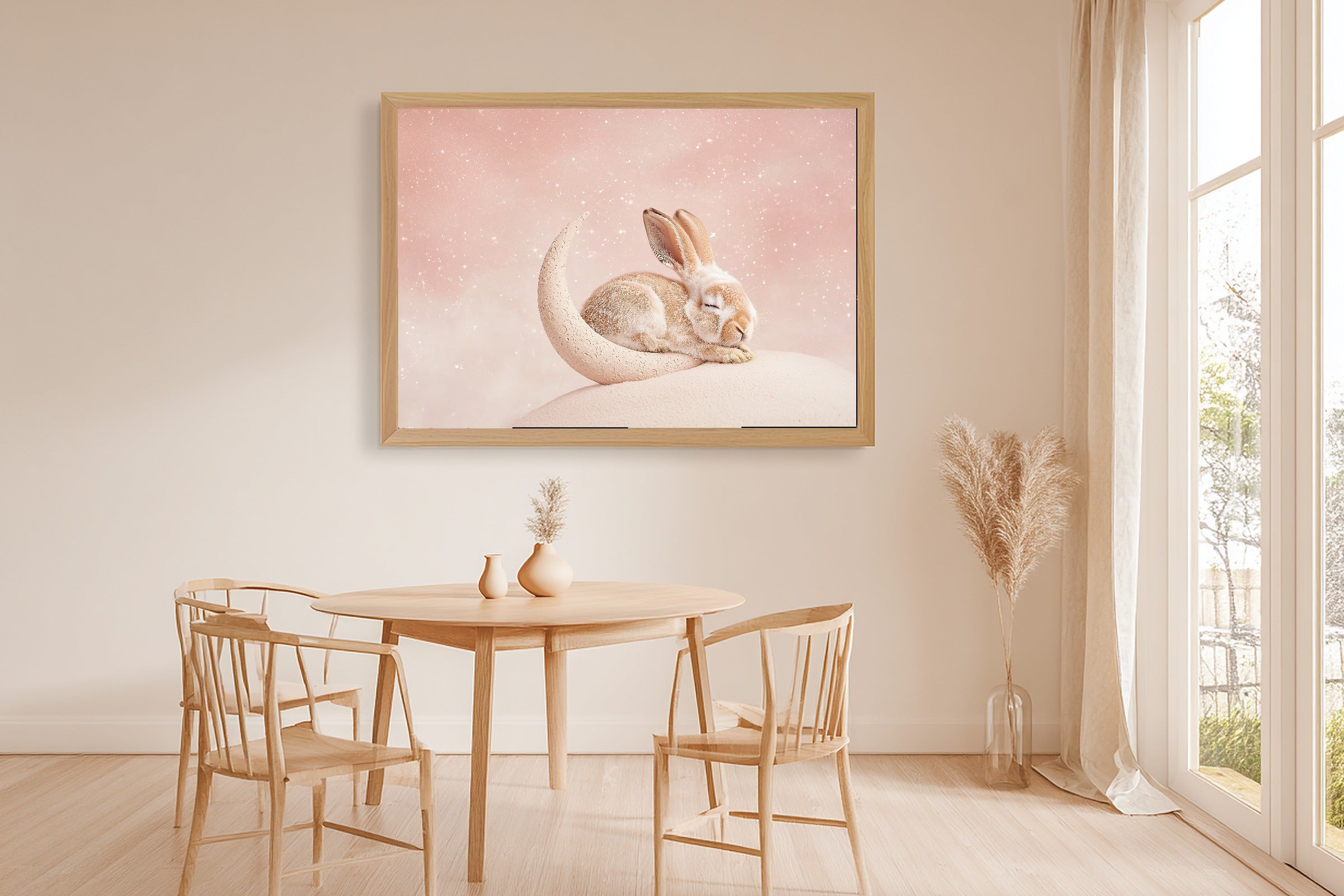 Nursery Moon Hare Dreams Museum-Quality Canvas, Soft Dreamy Glow, Perfect for the Home Office, Ready to Hang — nursery-moon-hare-dreams-dining-room-wall-art.jpg